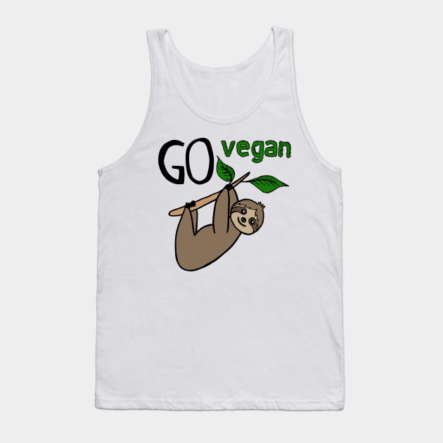 Vegan Sloth Tank Top by julieerindesigns